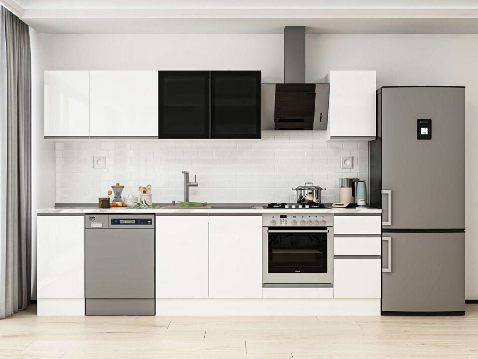 Alvinka 280X210 Cm High Gloss Mutfak Dolabı M-E80S40S40-3