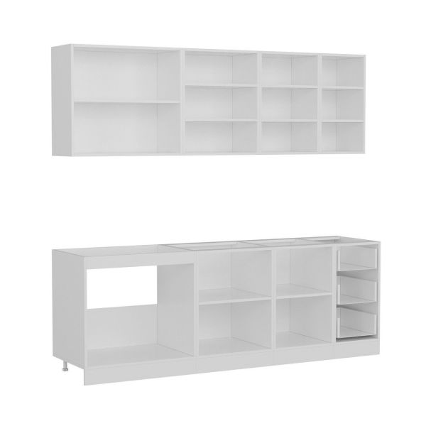 Minar 230 Cm Mutfak Dolabı Beyaz Antrasit 230-A2