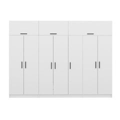 Kale 7 Kapaklı 2 Çekmeceli Zincir Dolap-Yüklük - Beyaz