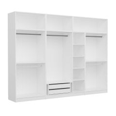 Kale 7 Kapaklı 2 Çekmeceli Zincir Dolap-Yüklük - Beyaz