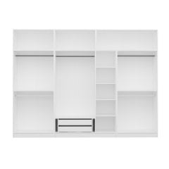 Kale 7 Kapaklı 2 Çekmeceli Zincir Dolap-Yüklük - Beyaz