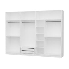 Kale 7 Kapaklı 2 Çekmeceli Zincir Dolap-Yüklük - Beyaz