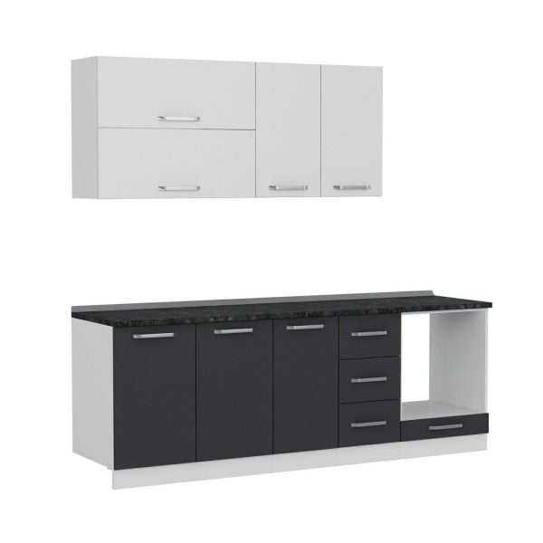 Minar 230 Cm Mutfak Dolabı Beyaz Antrasit 230-A3