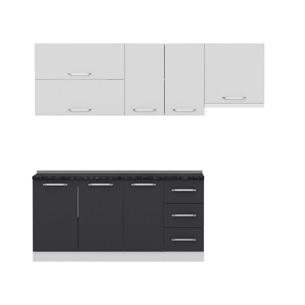 Minar 230 Cm Mutfak Dolabı Beyaz Antrasit 230-A4