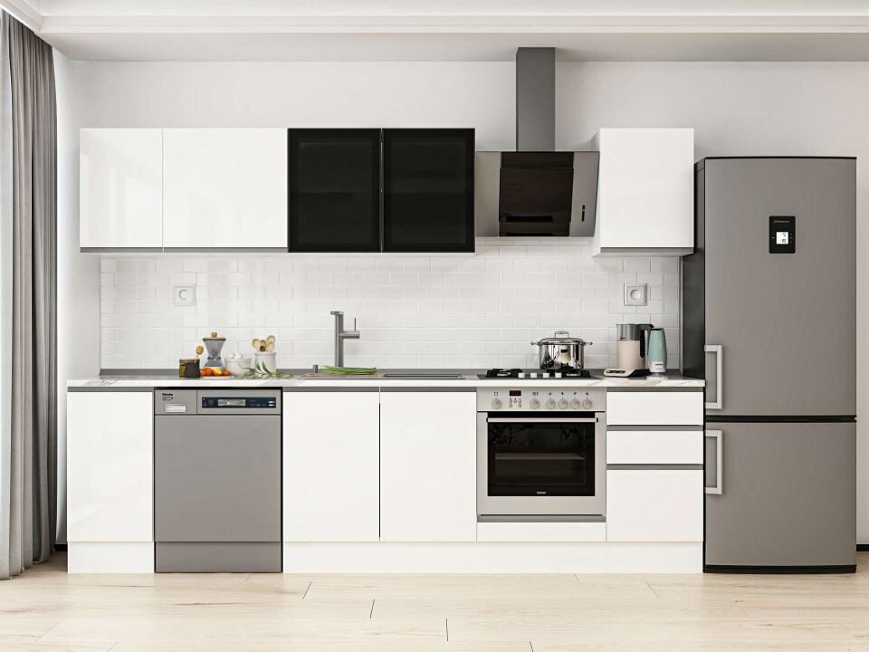 Alvinka 285X210 Cm High Gloss Mutfak Dolabı M-E80S40S45-3