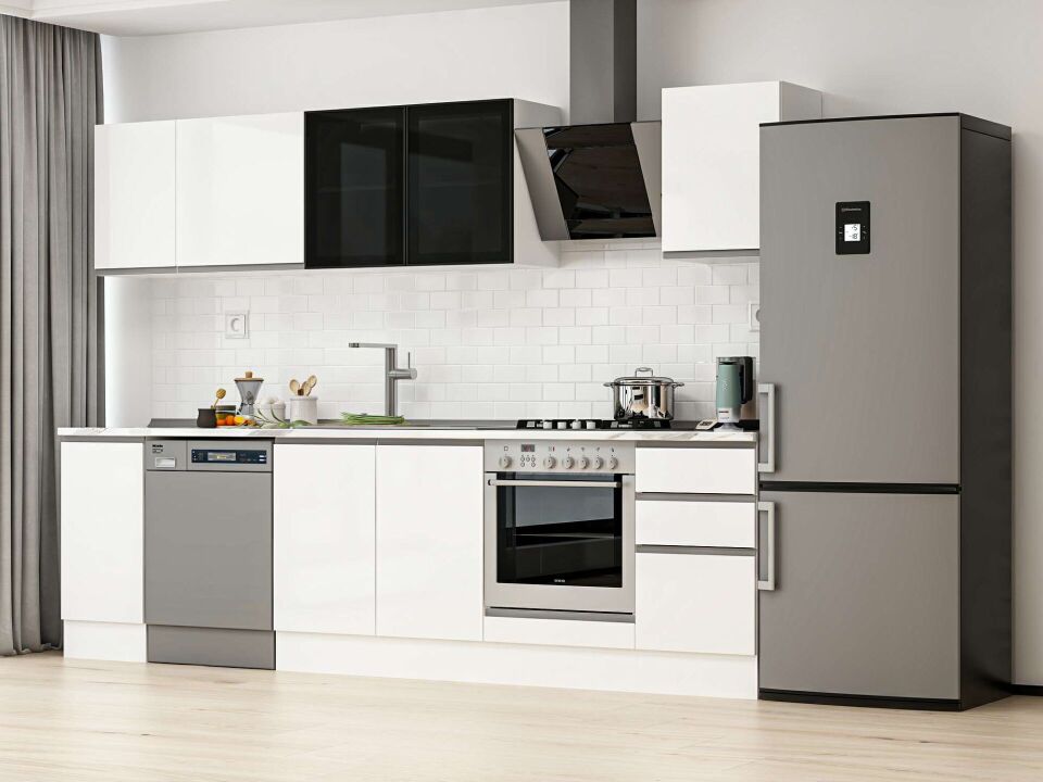 Alvinka 285X210 Cm High Gloss Mutfak Dolabı M-E80S40S45-3