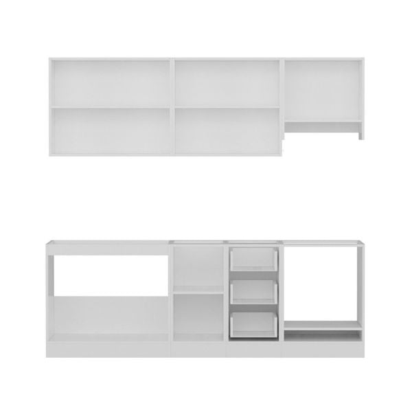 Minar 230 Cm Mutfak Dolabı Beyaz Antrasit 230-A5