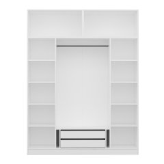 Kale 4 Kapaklı Aynalı Zincir Dolap-Yüklük - Beyaz