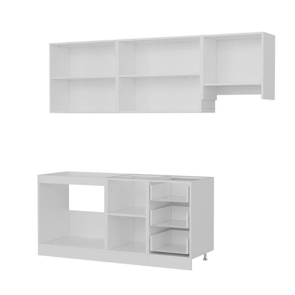 Minar 230 Cm Mutfak Dolabı Beyaz Antrasit 230-A7