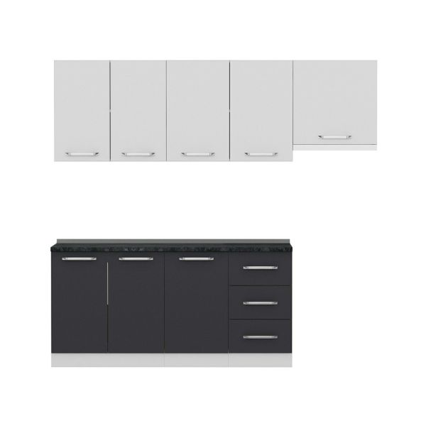 Minar 230 Cm Mutfak Dolabı Beyaz Antrasit 230-A7