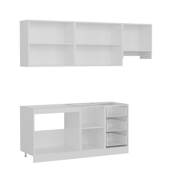 Minar 230 Cm Mutfak Dolabı Beyaz Antrasit 230-A7