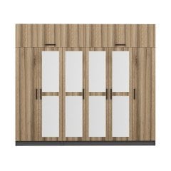 Minar Kale 6 Kapaklı 4 Aynalı 2 Ç Dolap Ve Yüklük Antrasit Dore