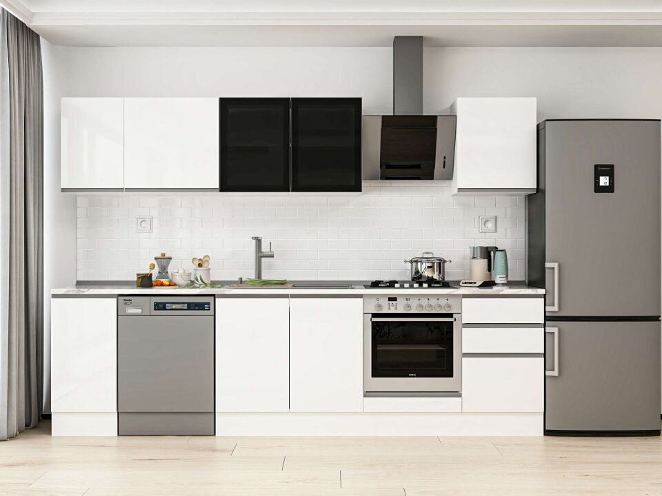 Alvinka 290X210 Cm High Gloss Mutfak Dolabı M-E80S40S50-3