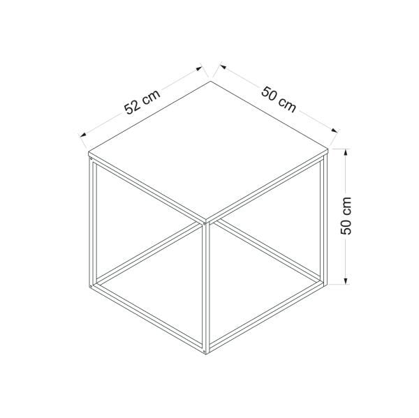 Başak Metal Ayaklı Yan Sehpa - Antrasit