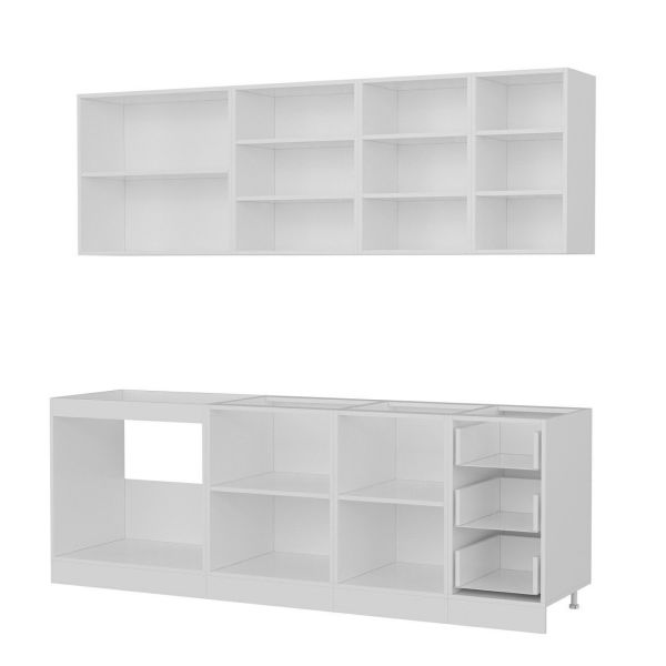 Minar 230 Cm Mutfak Dolabı Beyaz Dore 230-D2