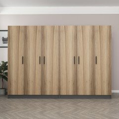 Minar Kale 6 Kapaklı 4 Çekmeceli Dolap Antrasit Dore