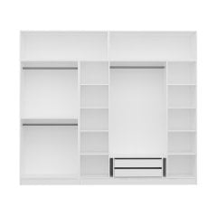 Kale 6 Kapaklı Aynalı 2Ç Zincir Dolap-Yüklük - Beyaz