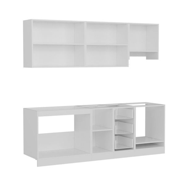 Minar 230 Cm Mutfak Dolabı Beyaz Dore 230-D5