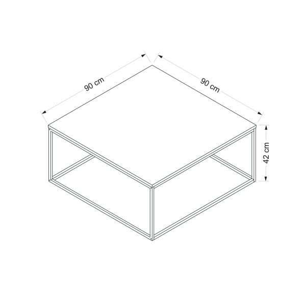 Loni Metal Ayaklı Orta Sehpa - Dore