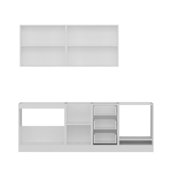 Minar 230 Cm Mutfak Dolabı Beyaz Dore 230-D6