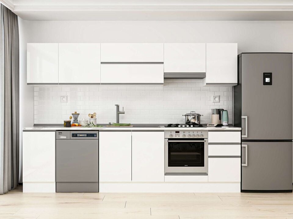 Alvinka 290X210 Cm High Gloss Mutfak Dolabı M-E80S45S45-1