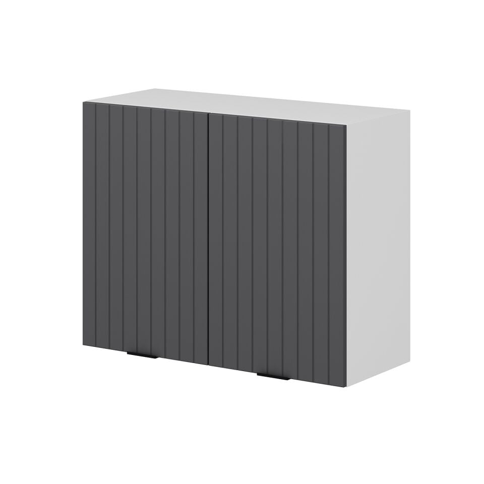 Alvinka Mutfak Modül Mbr_B Üst 2Dk1R 90-H72Cm Dolap Beyaz Antrasit