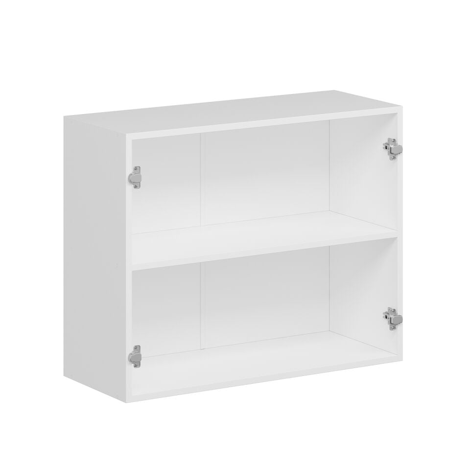 Alvinka Mutfak Modül Mbr_B Üst 2Dk1R 90-H72Cm Dolap Beyaz Antrasit