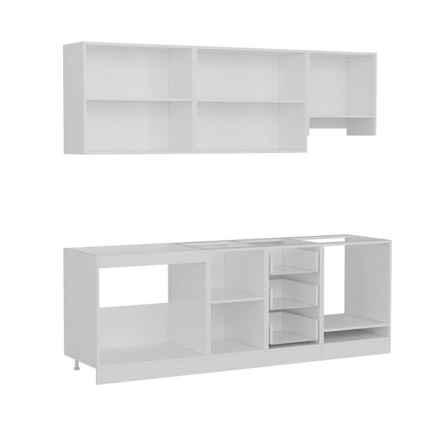 Minar 230 Cm Mutfak Dolabı Beyaz Dore 230-D8