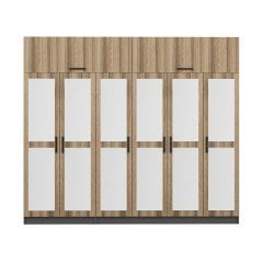 Minar Kale 6 Kapaklı 6 Aynalı 2 Ç Dolap Ve Yüklük Antrasit Dore