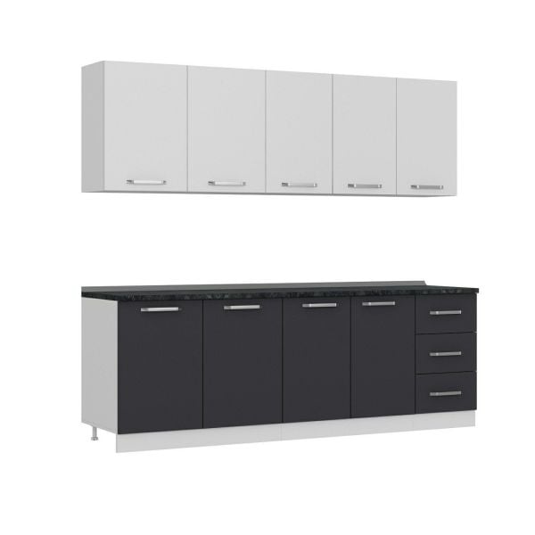 Minar 235 Cm Mutfak Dolabı Beyaz Antrasit 235-A1