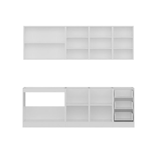 Minar 235 Cm Mutfak Dolabı Beyaz Antrasit 235-A2