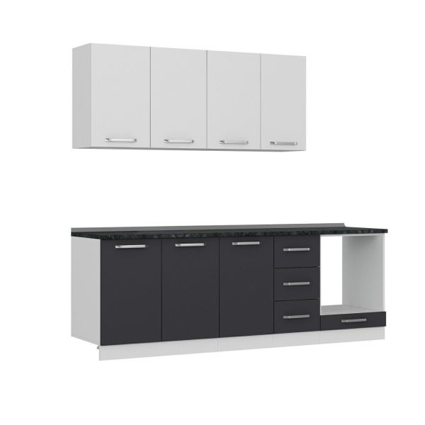 Minar 235 Cm Mutfak Dolabı Beyaz Antrasit 235-A3