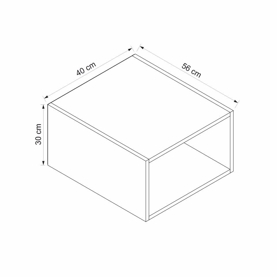Alvinka Mutfak Modül Mbr_B Üst 1Yk 40-H30Cm Yuk Dolap Beyaz Antrasit