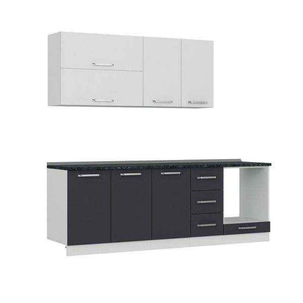 Minar 235 Cm Mutfak Dolabı Beyaz Antrasit 235-A6