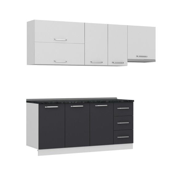 Minar 235 Cm Mutfak Dolabı Beyaz Antrasit 235-A7