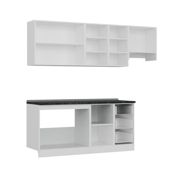 Minar 235 Cm Mutfak Dolabı Beyaz Antrasit 235-A7