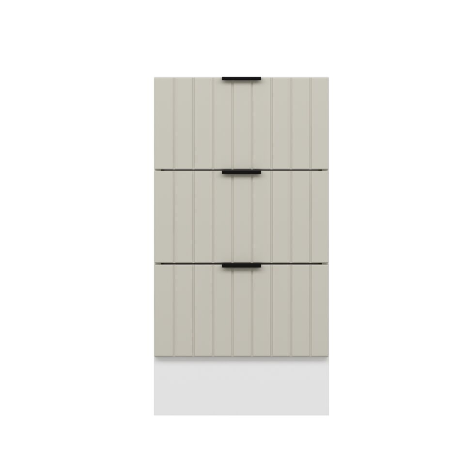 Alvinka Mutfak Modül Mbr_B Alt 3Ç 45Cm Dolap Beyaz Kumtaşı Mdf