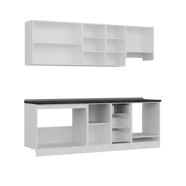 Minar 235 Cm Mutfak Dolabı Beyaz Antrasit 235-A8