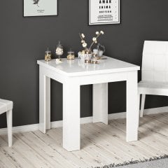 Minar Moskau Yemek Masası - Parlak Beyaz