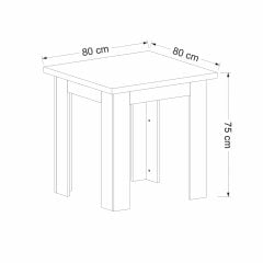 Minar Moskau Yemek Masası - Parlak Beyaz