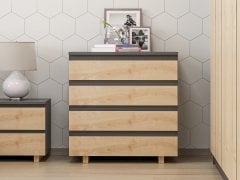 Minar Vive Şifonyer  4C-Antrasit-Safir