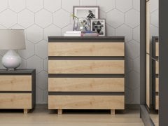 Minar Vive Şifonyer  4C-Antrasit-Safir