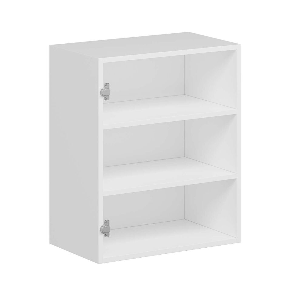 Alvinka Mutfak Modül Duz Üst 1Dk2R 60-H72Cm Dolap Beyaz Beyaz Mdf