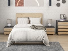 Minar Vive Karyola 160x200-Antrasit-Safir