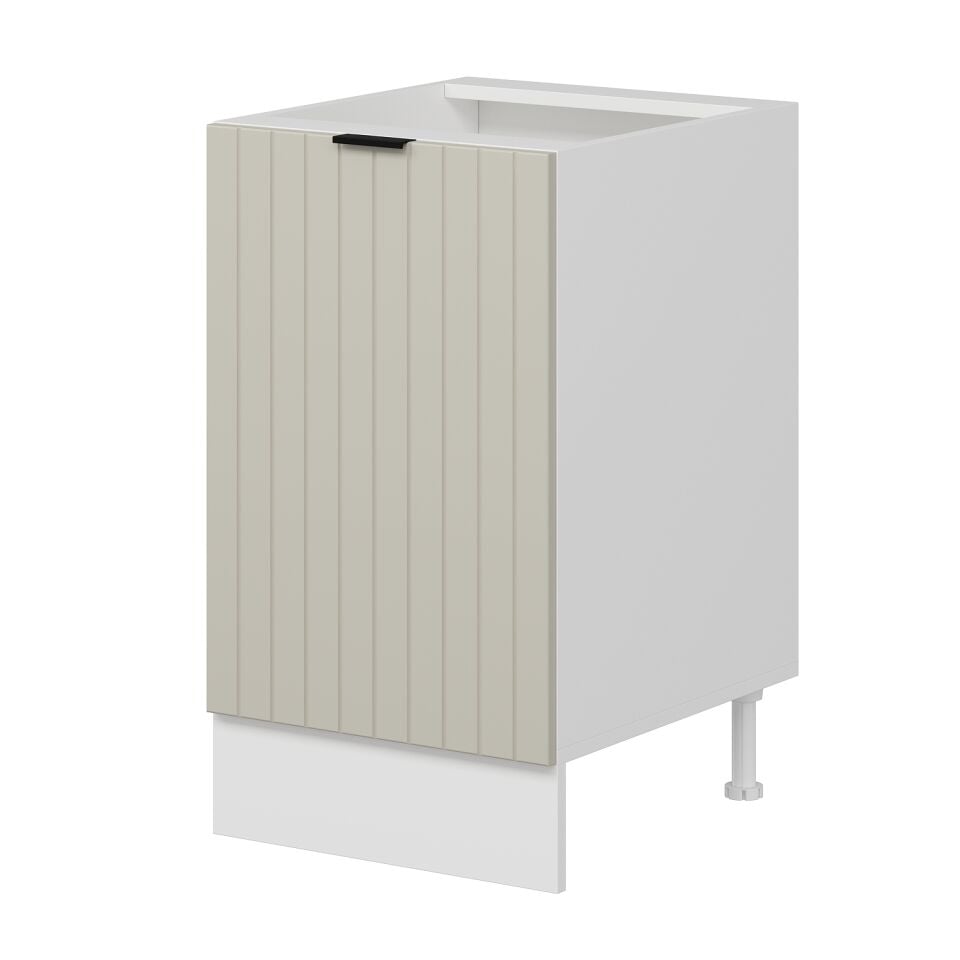 Alvinka Mutfak Modül Mbr_B Alt 1K1R 50Cm Dolap Beyaz Kumtaşı