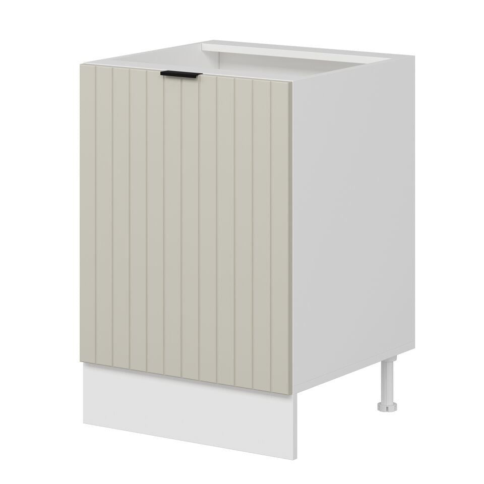 Alvinka Mutfak Modül Mbr_B Alt 1K1R 60Cm Dolap Beyaz Kumtaşı