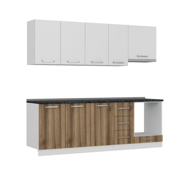 Minar 235 Cm Mutfak Dolabı Beyaz Dore 235-D5