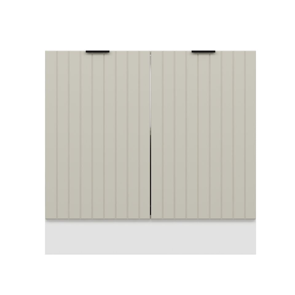 Alvinka Mutfak Modül Mbr_B Alt 2K1R 90Cm Dolap Beyaz Kumtaşı