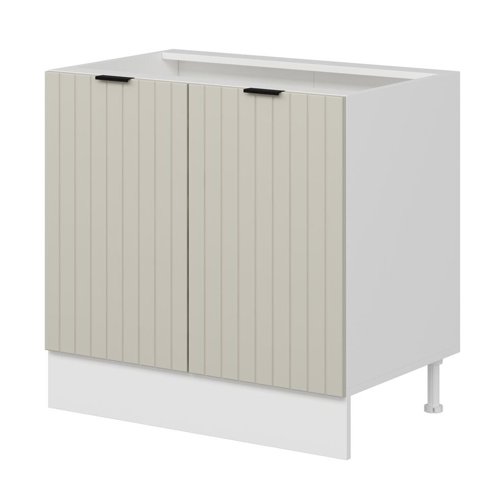 Alvinka Mutfak Modül Mbr_B Alt 2K1R 90Cm Dolap Beyaz Kumtaşı