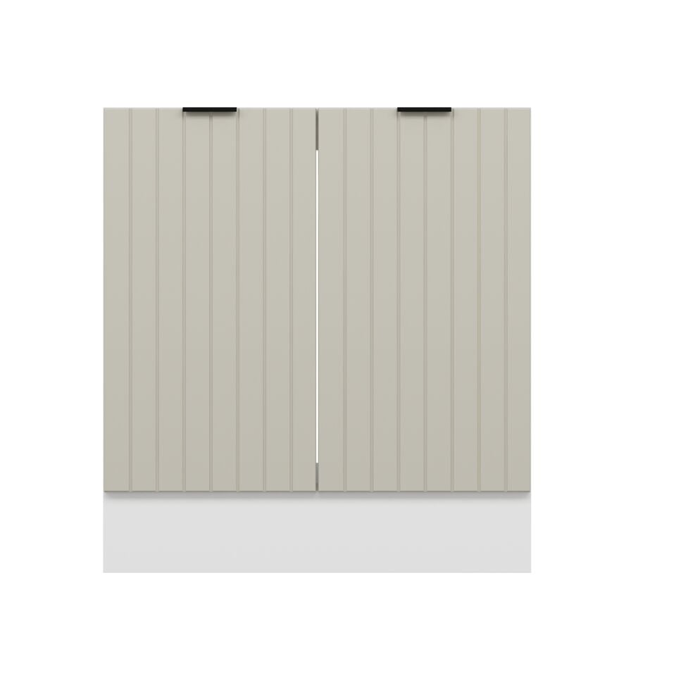 Alvinka Mutfak Modül Mbr_B Alt 2K 80Cm Evye Dolap Beyaz Kumtaşı